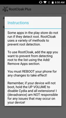 RootCloak Plus android App screenshot 3